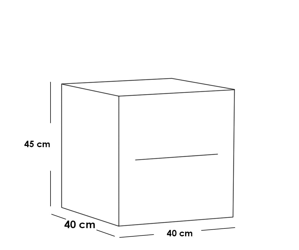 كومود ام دي إف أسباني أبيض - 40×40×45 سم — 2
